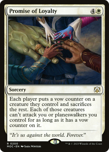 Promise of Loyalty⁣ - Commander: March of the Machine⁣ (Rare)⁣ [200]