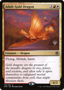 Adult Gold Dragon (PPAFR-216) - Adventures in the Forgotten Realms Promos