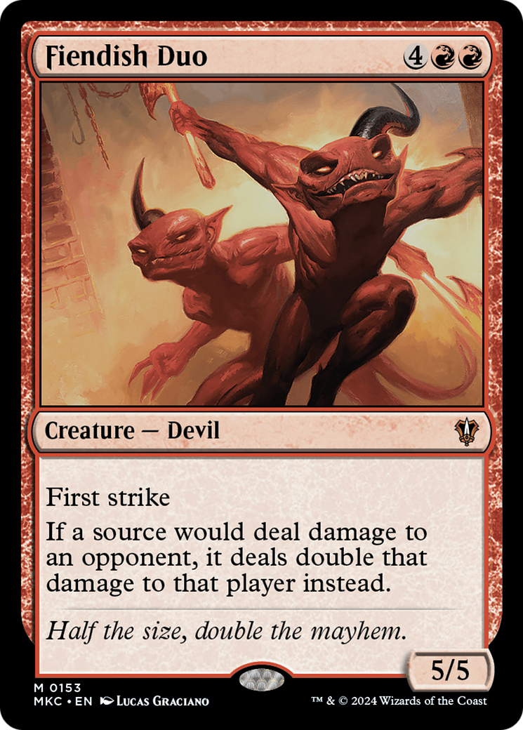 Fiendish Duo⁣ - Commander: Murders at Karlov Manor⁣ (Mythic)⁣ [153]