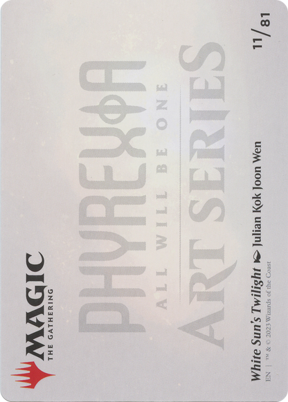 White Sun's Twilight // White Sun's Twilight (AONE-011) - Phyrexia: All Will Be One Art Series (Borderless)
