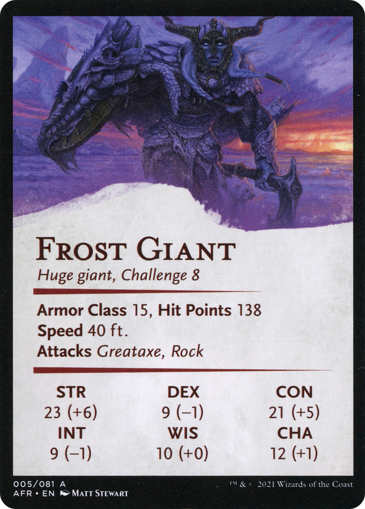 Rimeshield Frost Giant // Frost Giant (AAFR-005) - Adventures in the Forgotten Realms Art Series (Borderless) Foil