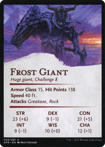 Rimeshield Frost Giant // Frost Giant (AAFR-005) - Adventures in the Forgotten Realms Art Series (Borderless) Foil