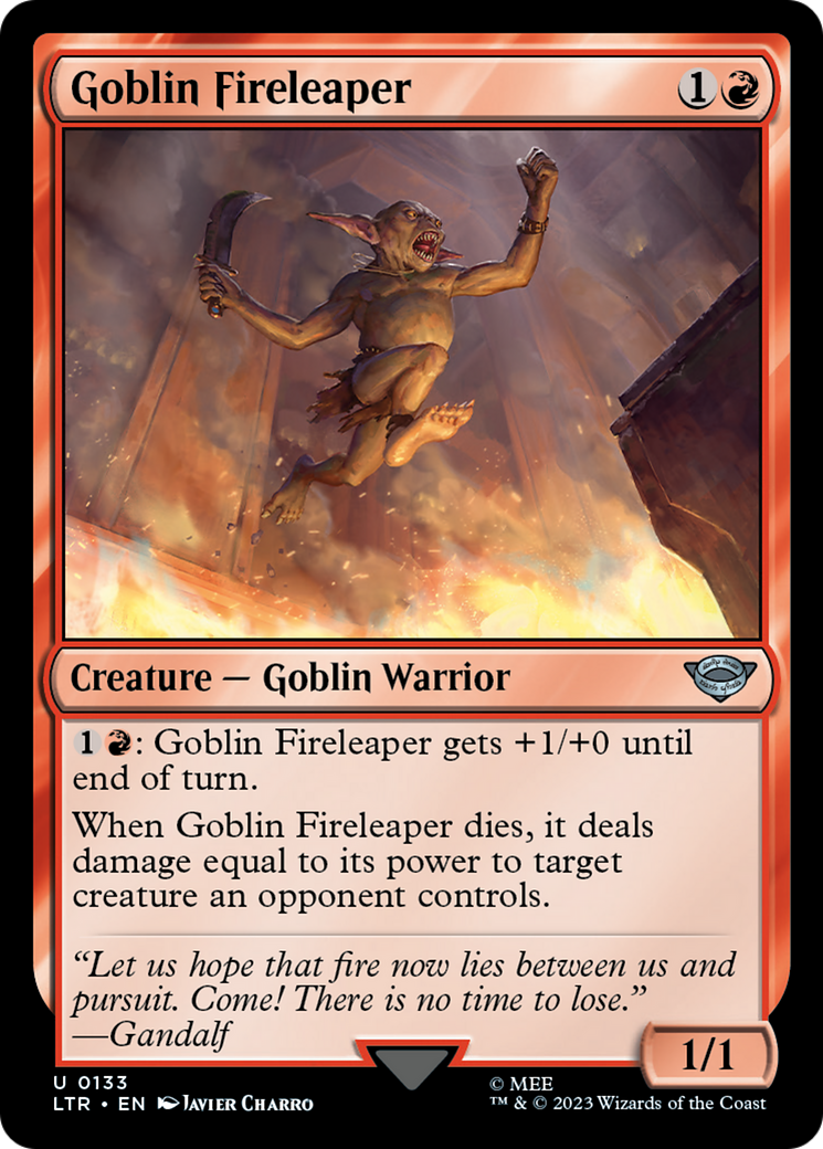 Goblin Fireleaper⁣ - The Lord of the Rings: Tales of Middle-earth⁣ (Uncommon)⁣ [133]