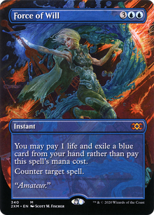 Force of Will (Borderless) (2XM-340) - Double Masters (Borderless)