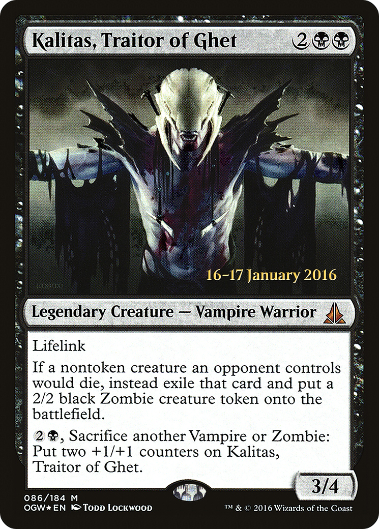 Kalitas, Traitor of Ghet (PRE-86S) - Oath of the Gatewatch Promos Foil