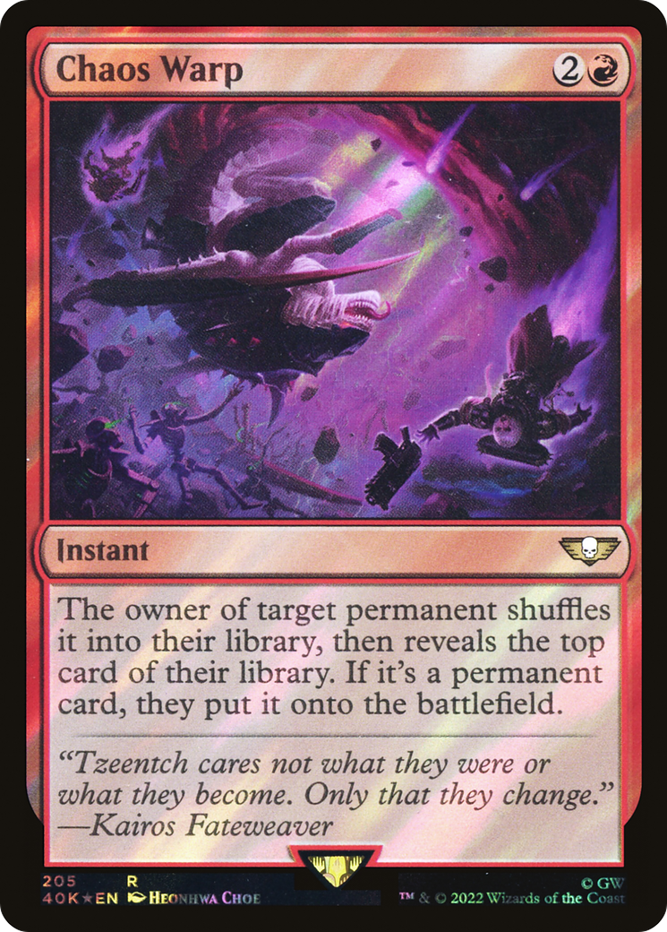 Chaos Warp (Surge Foil) (40K-205★) - Warhammer 40,000 Commander Foil