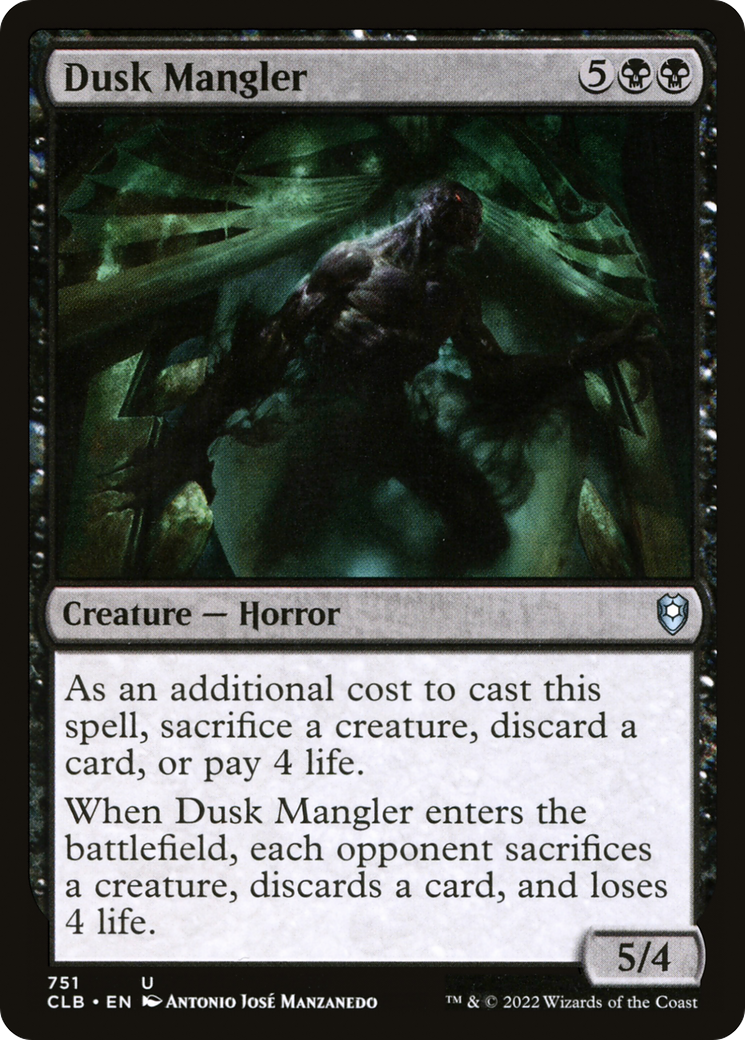 Dusk Mangler⁣ - Commander Legends: Battle for Baldur's Gate: Extras⁣ (Uncommon)⁣ [751]