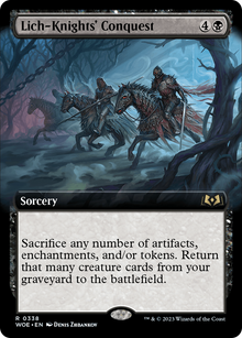 Lich-Knights' Conquest (Extended Art) (WOE-338) - Wilds of Eldraine: (Extended Art) Foil