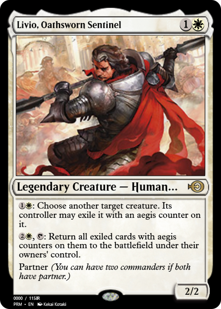 Livio, Oathsworn Sentinel (PRM-86348) - Magic Online Promos