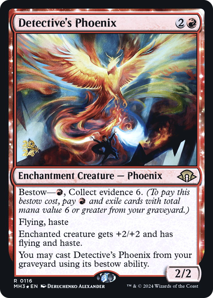 Detective's Phoenix (PRE-116S) - Modern Horizons 3 Promos: (enchantment) Foil