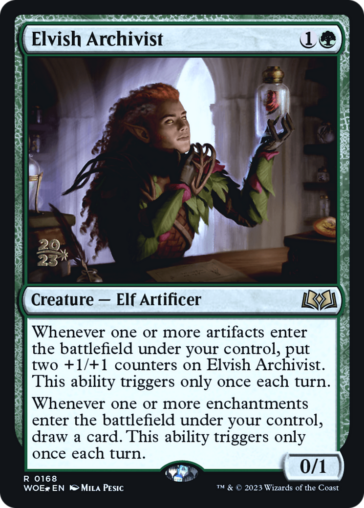 Elvish Archivist (PRE-168) - Wilds of Eldraine Promos Foil
