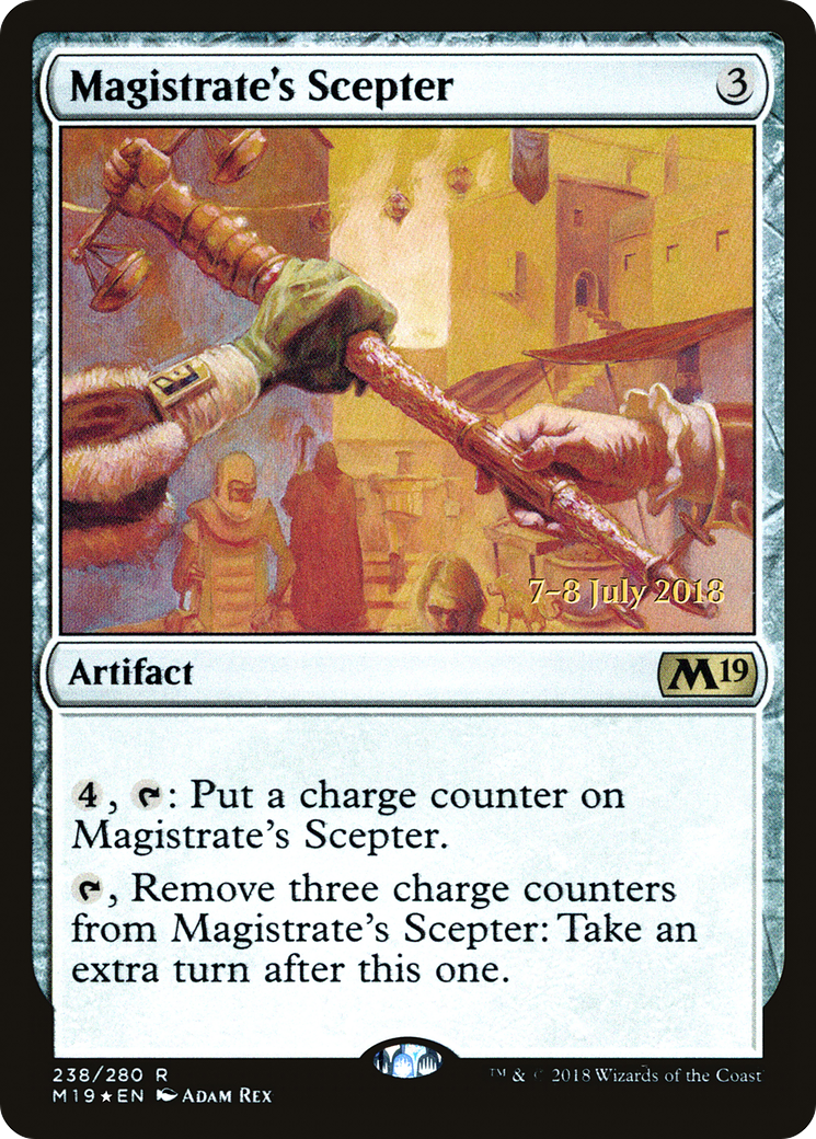 Magistrate's Scepter (PRE-238S) - Core Set 2019 Promos Foil