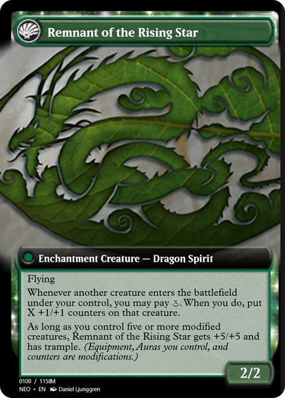 Jugan Defends the Temple // Remnant of the Rising Star (PRM-98063) - Magic Online Promos: (enchantment) Foil