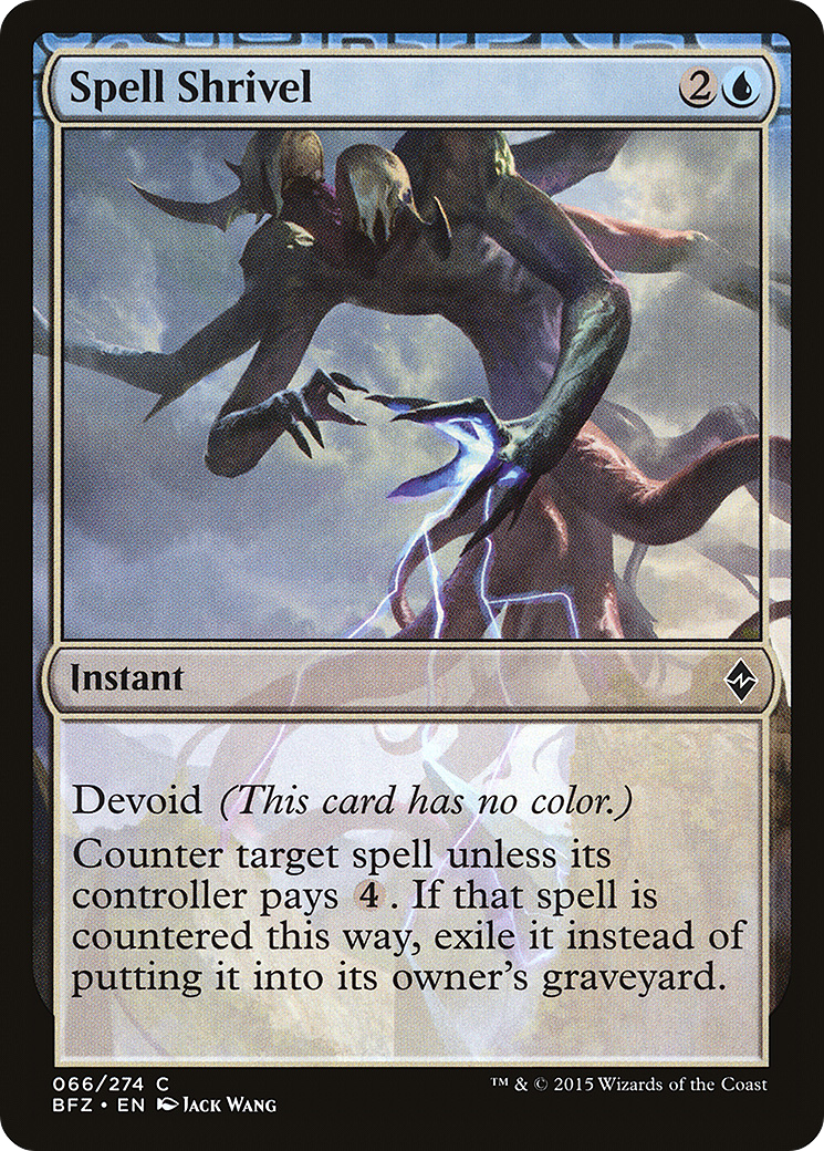 Spell Shrivel (BFZ-066) - Battle for Zendikar: (devoid) Foil