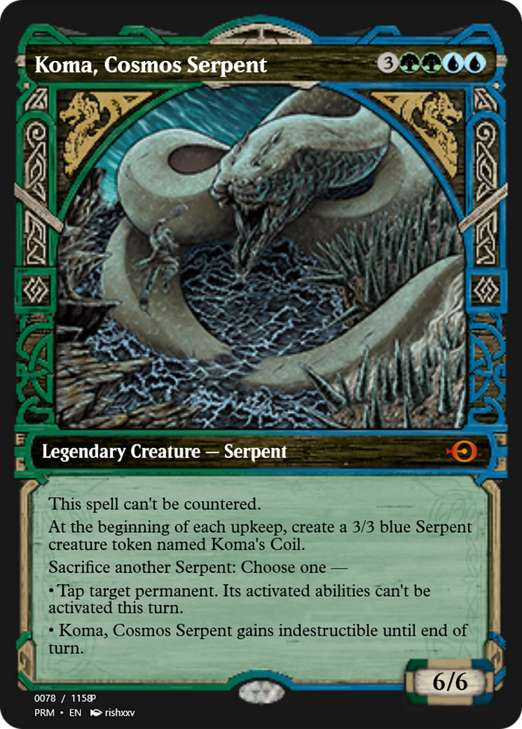 Koma, Cosmos Serpent (PRM-88356) - Magic Online Promos Foil
