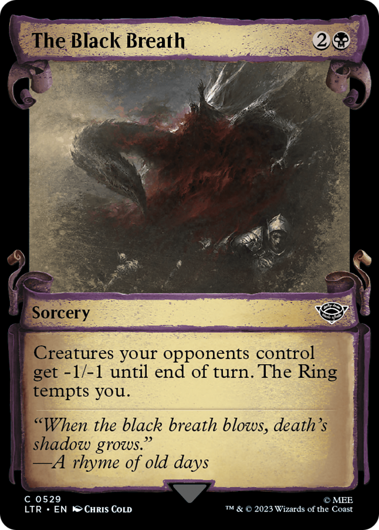 The Black Breath (Showcase Scrolls) (LTR-529) - The Lord of the Rings: Tales of Middle-earth: (Showcase) Foil