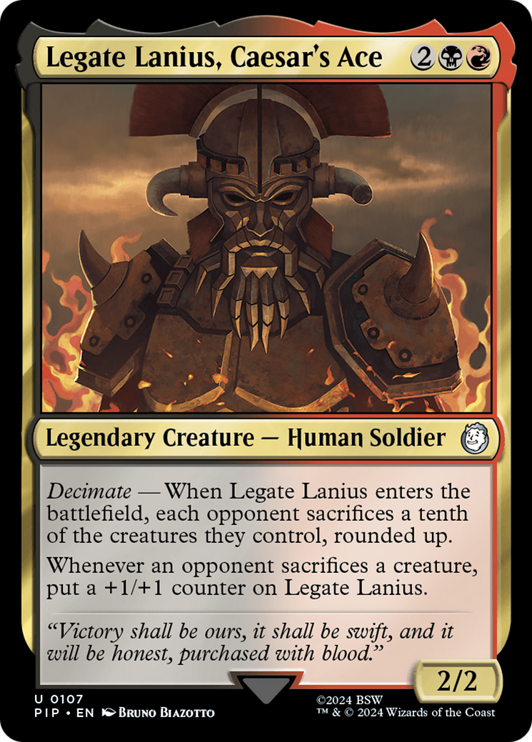 Legate Lanius, Caesar's Ace⁣ - Universes Beyond: Fallout⁣ (Uncommon)⁣ [107]