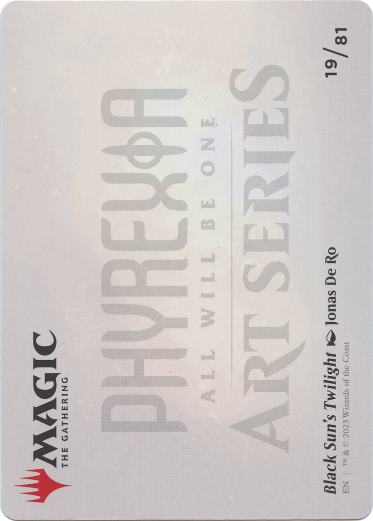 Black Sun's Twilight // Black Sun's Twilight (AONE-019) - Phyrexia: All Will Be One Art Series (Borderless)