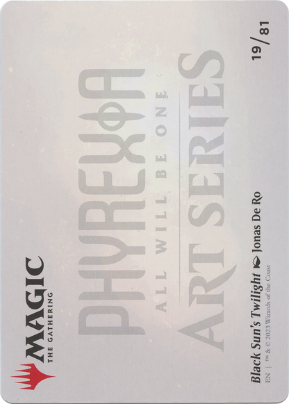 Black Sun's Twilight // Black Sun's Twilight (AONE-019) - Phyrexia: All Will Be One Art Series (Borderless)