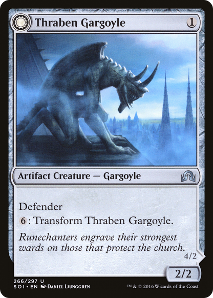 Thraben Gargoyle (SOI-266) - Shadows over Innistrad: (Double Faced Transform)