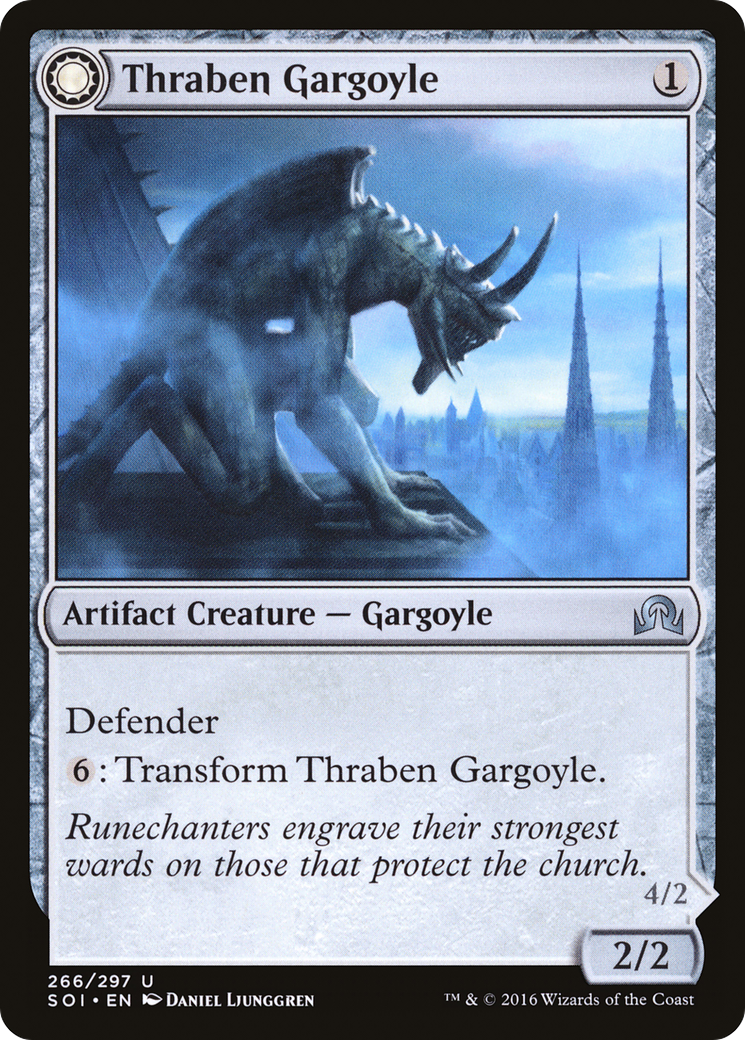 Thraben Gargoyle (SOI-266) - Shadows over Innistrad: (Double Faced Transform)