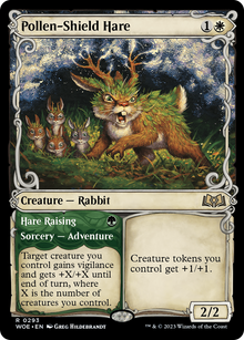 Pollen-Shield Hare (Showcase) (WOE-293) - Wilds of Eldraine: (Showcase)