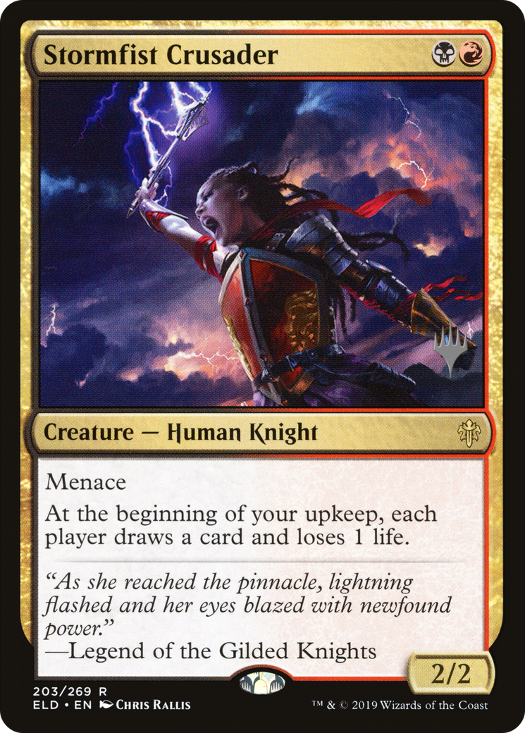 Stormfist Crusader (PPELD-203P) - Throne of Eldraine Promos Foil