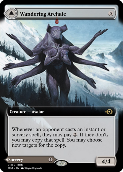 Wandering Archaic // Explore the Vastlands (PRM-90338) - Magic Online Promos Foil