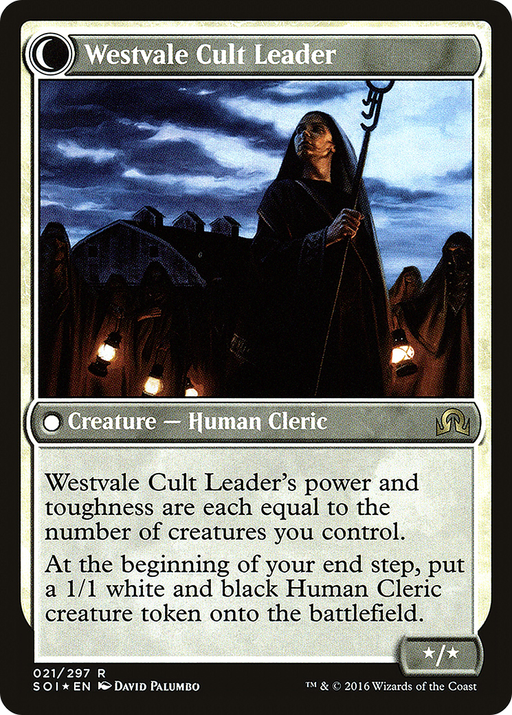Hanweir Militia Captain // Westvale Cult Leader (PRE-021) - Shadows over Innistrad Promos: (Double Faced Transform) Foil