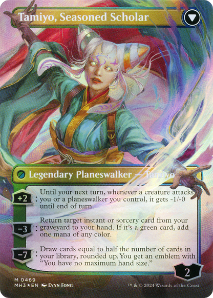 Tamiyo, Inquisitive Student (Borderless) (Textured Foil) (MH3-469) - Modern Horizons 3 (Borderless) Foil