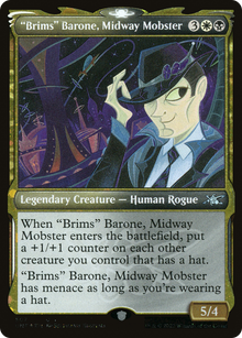 "Brims" Barone, Midway Mobster (Showcase) (Galaxy Foil) (UNF-507) - Unfinity: (Showcase) Foil