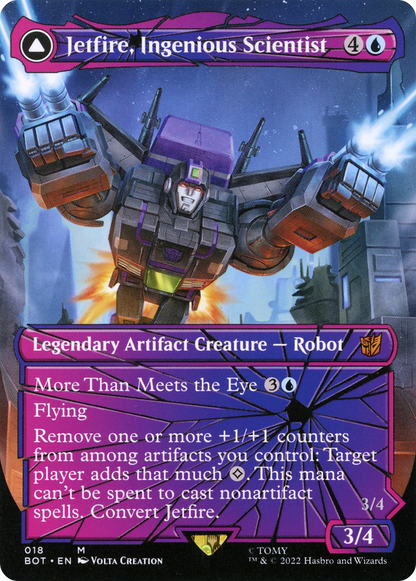 Jetfire, Ingenious Scientist (Shattered Glass) (BOT-018) - Transformers: (convertdfc, shatteredglass) (Borderless)