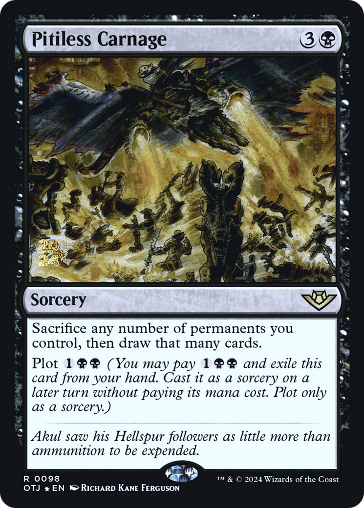 Pitiless Carnage (PRE-98S) - Outlaws of Thunder Junction Promos Foil