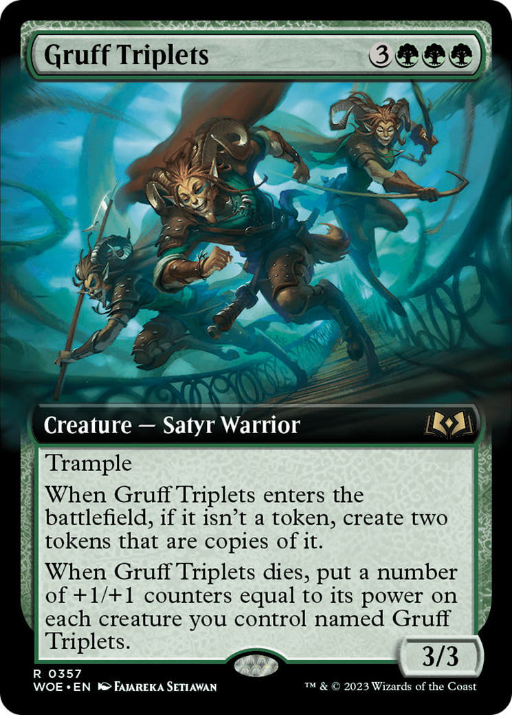 Gruff Triplets (Extended Art) (WOE-357) - Wilds of Eldraine: (Extended Art)