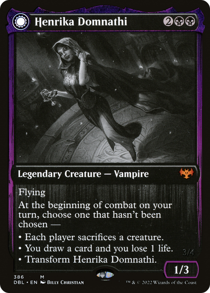 Henrika Domnathi (DBL-386) - Innistrad: Double Feature: (Double Faced Transform) Foil