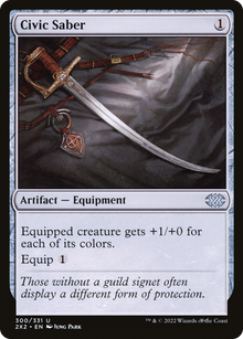 Civic Saber⁣ - Double Masters 2022⁣ (Uncommon)⁣ [300]