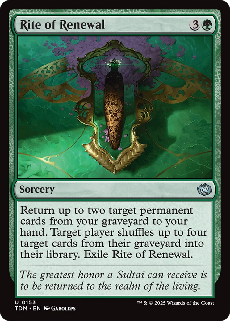 Rite of Renewal (TDM-153) - Tarkir: Dragonstorm