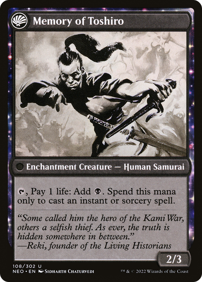 Life of Toshiro Umezawa (NEO-108) - Kamigawa: Neon Dynasty: (fandfc, enchantment)