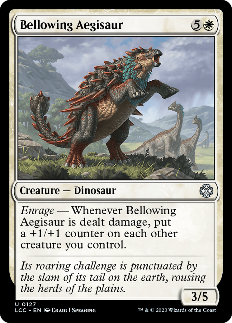 Bellowing Aegisaur⁣ - Commander: The Lost Caverns of Ixalan⁣ (Uncommon)⁣ [127]