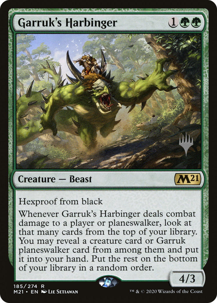 Garruk's Harbinger (PPM21-185P) - Core Set 2021 Promos Foil
