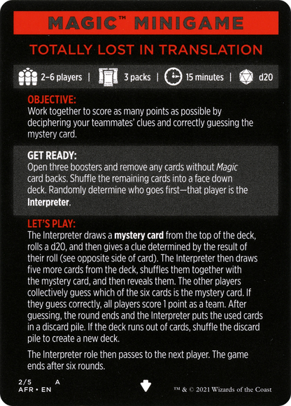 Totally Lost in Translation // Totally Lost in Translation (cont'd) (MAFR-002) - Adventures in the Forgotten Realms Minigames Foil