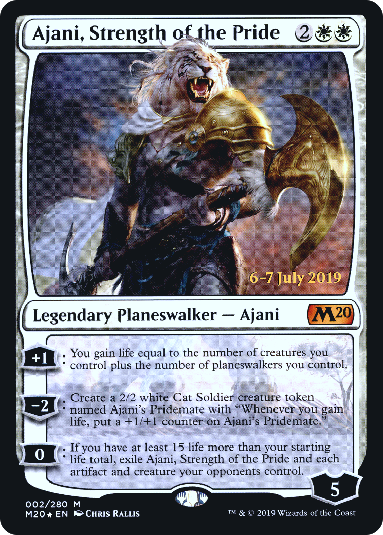 Ajani, Strength of the Pride (PRE-002) - Core Set 2020 Promos Foil