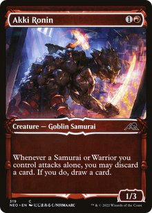 Akki Ronin (Showcase) (NEO-319) - Kamigawa: Neon Dynasty: (Showcase) Foil