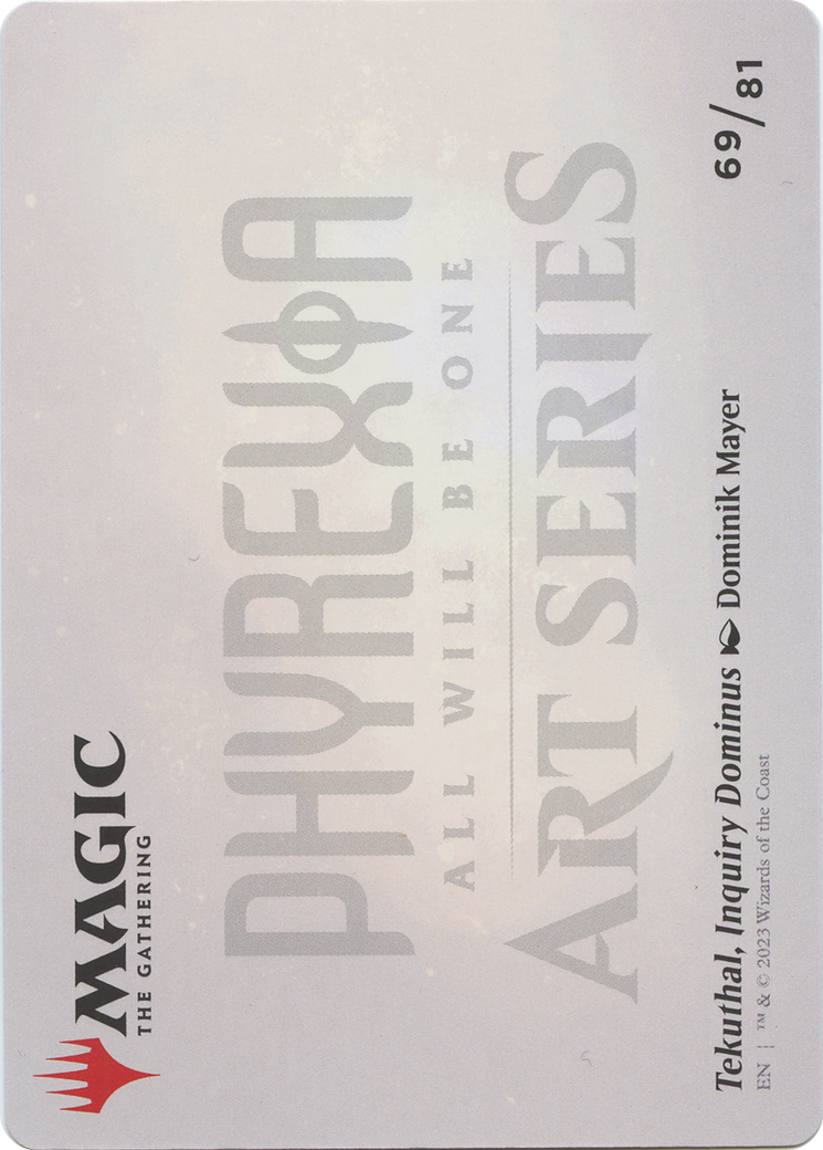 Tekuthal, Inquiry Dominus // Tekuthal, Inquiry Dominus (AONE-069) - Phyrexia: All Will Be One Art Series (Borderless)