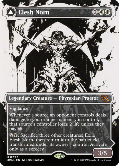 Elesh Norn (Showcase) (MOM-292) - March of the Machine: (Showcase) (Borderless) Foil