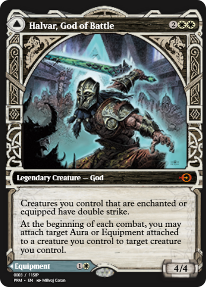 Halvar, God of Battle // Sword of the Realms (PRM-88202) - Magic Online Promos