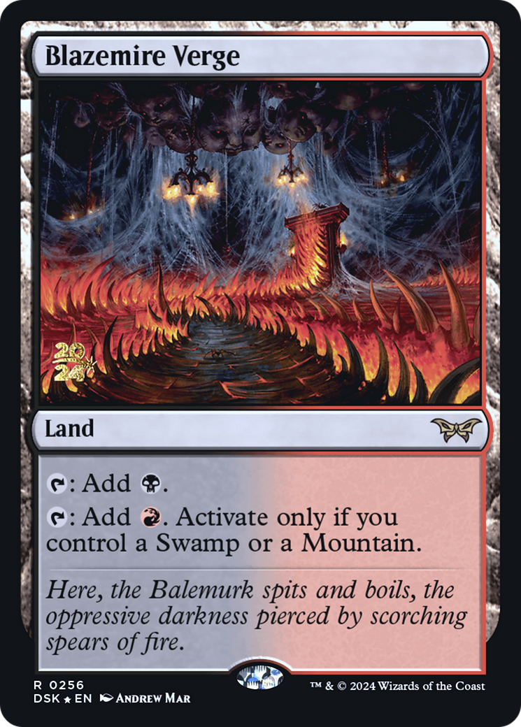 Blazemire Verge (PRE-256S) - Duskmourn: House of Horror Promos Foil