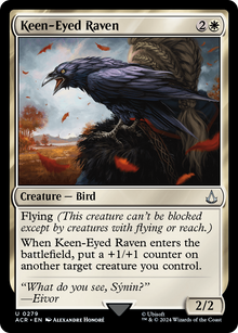 Keen-Eyed Raven⁣ - Universes Beyond: Assassin's Creed: Extras⁣ (Uncommon)⁣ [279]