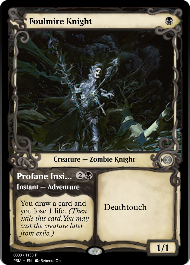 Foulmire Knight // Profane Insight (PRM-78806) - Magic Online Promos