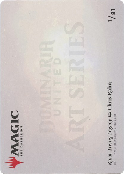 Karn, Living Legacy // Karn, Living Legacy (ADMU-001) - Dominaria United Art Series (Borderless) Foil